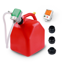Bomba eléctrica autocebante de plástico TOUKOO FTP001-07 para transferencia de combustible en estaciones de servicio, funciona con 4 pilas AA de 3V CC.