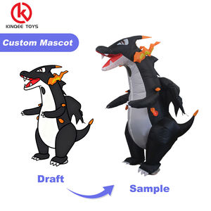 Costume de <span class=keywords><strong>Dragon</strong></span> <span class=keywords><strong>Gonflable</strong></span> Fantaisie d'Halloween Personnalisé, Costume de Mascotte d'Halloween, Spectacle de Scène, Déguisement de Dinosaure T-rex - Product Image 1