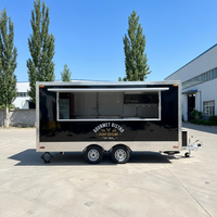 Camion de restauration mobile personnalisé avec cuisine mobile, crème glacée, restauration rapide et collations, structure en acier inoxydable