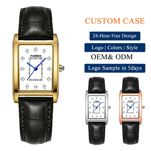 Montres à quartz pour femmes avec logo personnalisé, bracelet en cuir et acier inoxydable <span class=keywords><strong>de</strong></span> luxe, cadran saphir, 31 mm, aiguilles, style sport, business et mode - Product Image 1