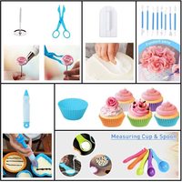 Kit complet de décoration de gâteaux de 357 pièces - Prise en charge du logo/emballage personnalisés - Ensemble d'accessoires de pâtisserie professionnels avec 48 douilles à pâtisserie