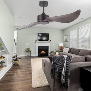 JK ZS-52-20009-2BZ + Cánh Quạt Trần Bằng Gỗ 52Inch 2 ABS Điều Khiển Thông Minh Quạt Trần Hiệu Suất Cao Điều Khiển Từ Xa - Product Image 6