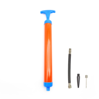 Pompe à air manuelle portable 12'' à bas prix pour ballons, avec tuyau en caoutchouc de 10 cm, aiguille de gonflage et buse d'air