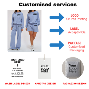 Ensemble sweat-shirt et pantalon de survêtement décontracté pour femmes, col rond confortable, manches longues, coupe ample, ensemble de vêtements de sport pour le cyclisme en plein air, le jogging - Product Image 2