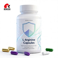 L-Arginine en capsules rigides, poudre en vrac, forme libre, acide aminé certifié GMP ISO pour la nutrition sportive et les compléments alimentaires OEM