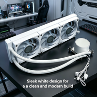 Enfriador Líquido para CPU SM-360B-Y Profesional de 360 mm con Refrigeración por Agua ARGB PWM Silencioso AIO para PC de Alto Rendimiento, Creación de Contenido y Juegos