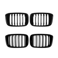 Vente d'usine Grille de calandre pour BMW X3 X4 G01 G02 2018-2021 Grille centrale à double ligne Pièces automobiles Pare-chocs avant Grille avec éclairage LED