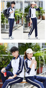 नई खेल tracksuit पहनने स्कूल वर्दी छात्रों के लिए सूट जोड़ी रनिंग पहनें - Product Image 6