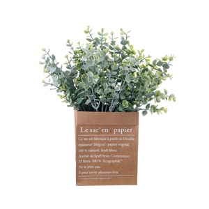 Bouquet de fleurs artificielles en eucalyptus CallaFloral, vert, PVC, décoration intérieure, artisanat de mariage - Product Image 5