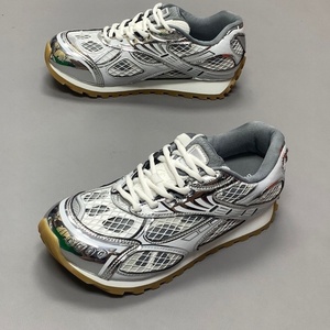 Chaussures de sport décontractées pour hommes en cuir véritable, modèle Bot Ven Orbit à lacets, coupe basse, couleur argentée, collection 2025 – Qualité supérieure, marque originale, style tendance - Product Image 6