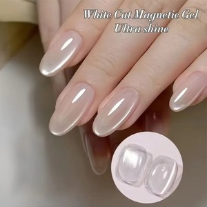 Esmalte de Uñas Magnético Ojo de Gato Blanco Plateado, Ultra Brillante, Removible con UV, Gel Espejo, Barniz Magnético para Navidad - Product Image 5