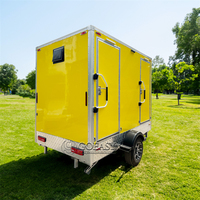 Toilette publique mobile de camping en plein air à 2 stations de remorque de toilettes de luxe portables pour salles de douche de salle de bain