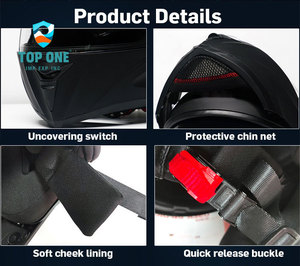 TopOne Cheap Prices Stylish ABS Modular Motorcycle Helmets for Riding Breathable & Durable Lightweight Design - Product Image 5
