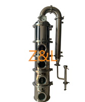 Alambic 100L 200L 300L 400L colonne colonne de diatiation en cuivre/verre colonne de reflux en acier inoxydable 4 pouces 6 pouces 8 pouces