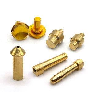 Cổng kết nối chốt lò xo tùy chỉnh CNC, chốt bằng đồng thau với chốt lò xo mạ vàng - Product Image 1