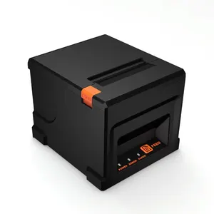 80mm POS 열전사 프린터 1D 2D 바코드 수신 프린터 USB + LAN 인터페이스 지원 Windows, 소매용 Linux