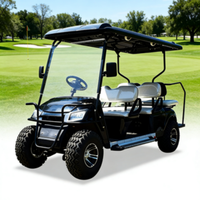 Voiturette de golf électrique 4 places avec vitres trempées, adaptée à divers usages, directement de l'usine, pour les trajets panoramiques toutes saisons et les dunes