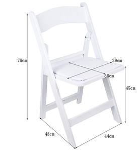 الراتنج الجملة الأبيض المصارع أمريكانا كراسي زفاف ويمبلدون كرسي قابل للطي - Product Image 5