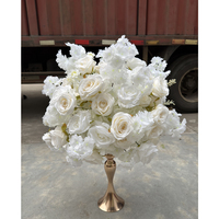 Dekorasi Pernikahan: Centerpiece Bunga Bola Buatan Modern Mewah, Rangkaian Peony Sutra, Dekorasi Latar Belakang