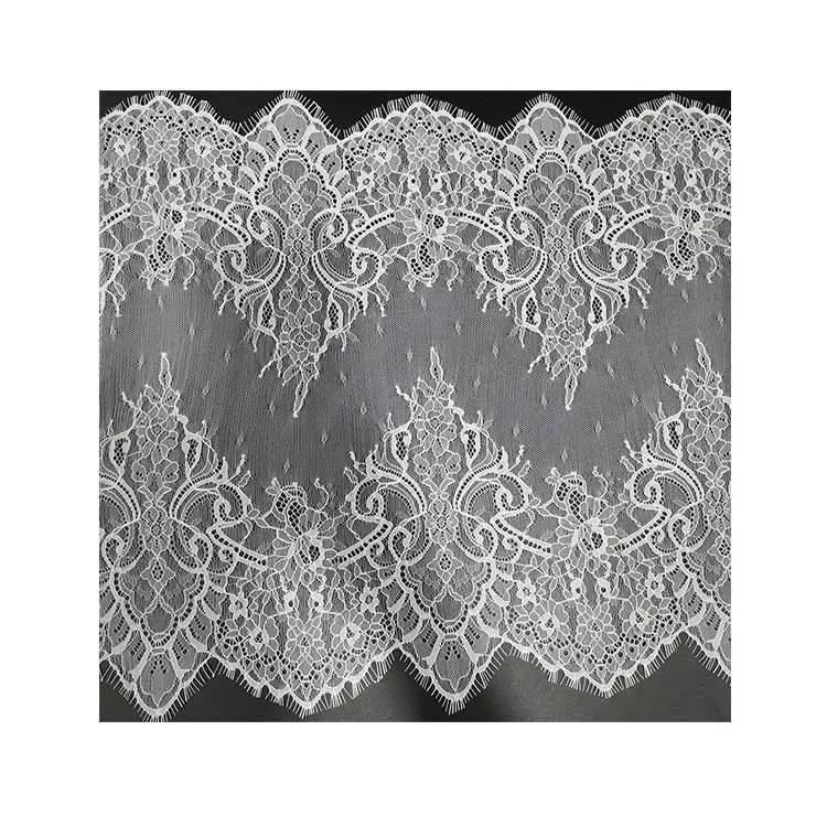 42CM Transparent Flower Stretch Lace Trim thread For Women Wedding Dress Appliques Ornaments Lace