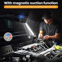 Tragbare 180-Grad-Klappbare Magnetische LED-Fitnesslampen-USB-Aufladbare Arbeitsleuchte mit Haken zum Positionieren, Reparieren und für Notfälle