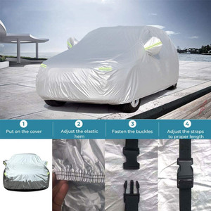 Factory Direct Customizable <b>Car</b> Covers for SUVs and Commercial Vehicles Waterproof and Dustproof with Polyester <b>Sunshades</b> - Product Image 5