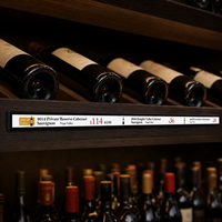 Affichage numérique sur le bord des rayonnages, écran LCD étiré, écran publicitaire ultra large pour magasin de vin, supermarché