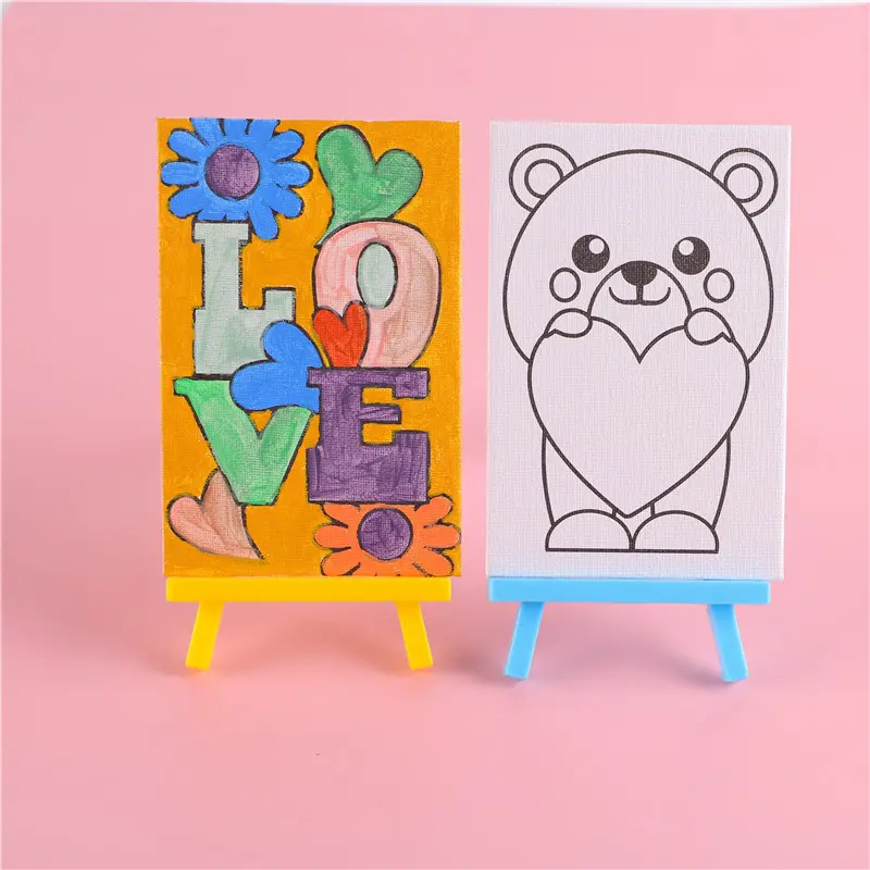 BESTLINE Crafts Canvas Painting Easel Kit Acrylic painting DIY drawing board Pure cotton canvas board with customized design