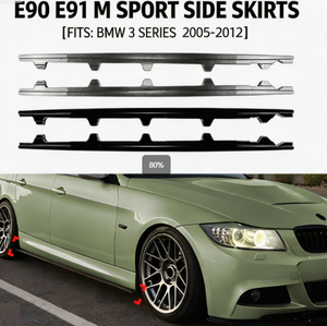 ชุดแต่งสเกิร์ตข้าง ABS สีดำเงา สำหรับ BMW ซีรีส์ 3 E90 ปี 2005-2012 ขายส่ง - Product Image 1
