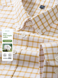 Chemise à carreaux à manches longues pour homme, style décontracté et professionnel, nouvelle collection 2026 pour jeunes et hommes d'âge moyen - Product Image 2