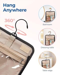 Borsa <span class=keywords><strong>da</strong></span> donna appesa per trucco custodia cosmetica portatile grande capacità <span class=keywords><strong>Organizer</strong></span> <span class=keywords><strong>da</strong></span> viaggio per cosmetici e articoli <span class=keywords><strong>da</strong></span> toeletta di dimensioni standard - Product Image 5