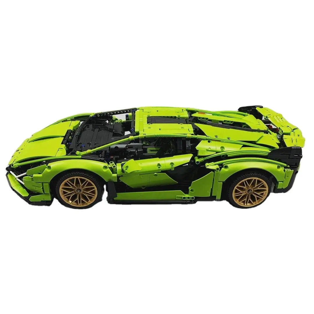 Teknik Lamborghinis modeli kitleri süper spor RC araba oyuncak inşaat blokları doğum günü hediyesi Boys için yapı projesi yetişkinler için