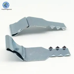 Custom Made Precisiono Zinc Coated Sheet Metal Flat Stainless Steel Spring Clips For LED Light