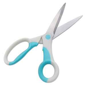 <b>Kitchen</b> <b>Scissors</b> Stainless Steel Straight Head Blue And White Home Use - Product Image 1