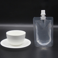 Emballage en plastique liquide personnalisé, bec intérieur, cadre plat, pochette debout écologique