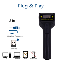 Nuevo diseño de escáner de código de barras Bluetooth 1D y 2D, impresora inalámbrica, lector de códigos QR, láser, interfaz USB, papel tamaño A4