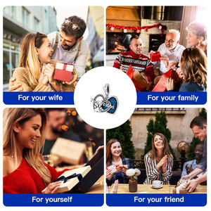 Colgante de pata de perro con corazón hueco de cobre blanco en stock, accesorio de joyería original para pulsera DIY - Product Image 4