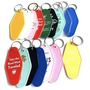 Factory Direct High Quality Retro Inspired Motel <b>Keychains</b> <b>Custom</b> Hotel <b>Keychains</b> - Product Image 2