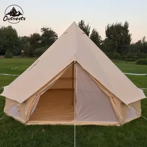 10 10 м парусиновая палатка-колокольчик, палатка из хлопка для гламурного отеля