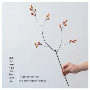 Neue künstliche Blume im chinesischen Stil: Südländische Schlangenranken-Gänseblümchen aus Kunstharz für Wohnzimmerdekoration, Wabi-Sabi Zen Landschaft, Trockenzweig - Product Image 6