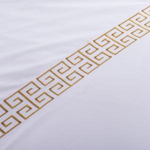 Çin fabrika sıcak satış % 100% pamuk nakış otel nevresim düz çarşaf seti nevresim takımı - Product Image 3
