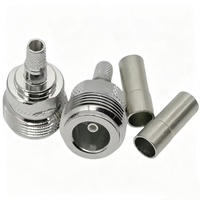 Connecteur femelle droit 180° °   Connecteur RF à sertir pour câble coaxial RG58