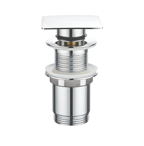 Vanne Click Clack Hofen G1-1/4 avec couvercle carré moderne <span class=keywords><strong>en</strong></span> laiton chromé pour lavabo, siphon anti-odeur avec bouchon escamotable - Product Image 4