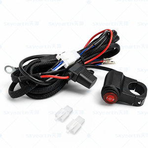200W Motorcycle Headlight <b>Harness</b> with High Low Beam Switch Waterproof Plug Play 12V Universal Fit for Harley Davidson - Product Image 6
