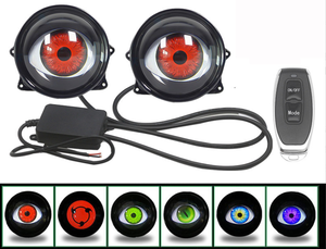 Luz LED RGB Dinámica de 3 Pulgadas para Auto, Ojo de Diablo, DRL, Control Remoto, Lente Decorativa Intermitente, 12V, Universal, Faro Exterior - Product Image 2