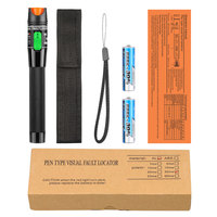 MXT Visual Fault Locator Pena Lampu Merah 1~80mW Penguji Kabel Serat Optik Logam Kompatibel dengan Konektor SC FC ST Portabel FTTH