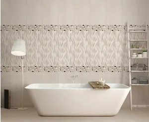 Bagno bella anti-slittamento mattonelle della parete di piastrelle di ceramica con il disegno del fiore