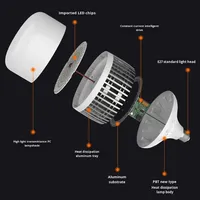 Ampoule LED haute puissance à économie d'énergie, ultra-lumineuse, douille à vis E27, lampe d'éclairage de jardin, 200W