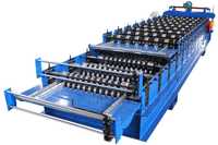 Máquina para Fabricar Paneles de Techo Corrugados Trapezoidales de Metal de Doble Capa con Recubrimiento de Color, Venta Directa de Fábrica