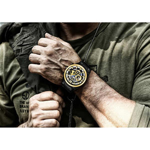 Reloj de Cuarzo para Hombre Benyar, Cronógrafo Analógico, Correa de Cuero Negra de 17 mm, Resistente al Agua 30 m, Reloj Deportivo Modelo BY-5141M - Product Image 4